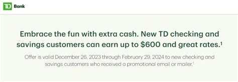 td bank 600 bonus|Chequing and Savings Offer .